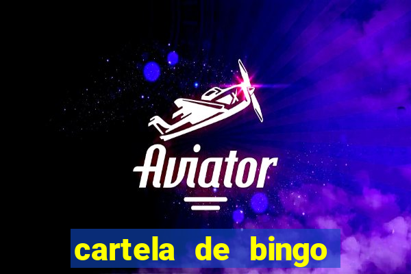 cartela de bingo pra imprimir